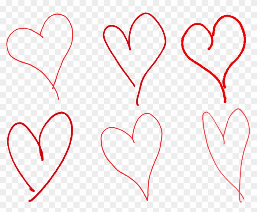 Both Of These Digital Heart Collage Sheets Are Perfect - Heart Hand Drawn Png #1131233