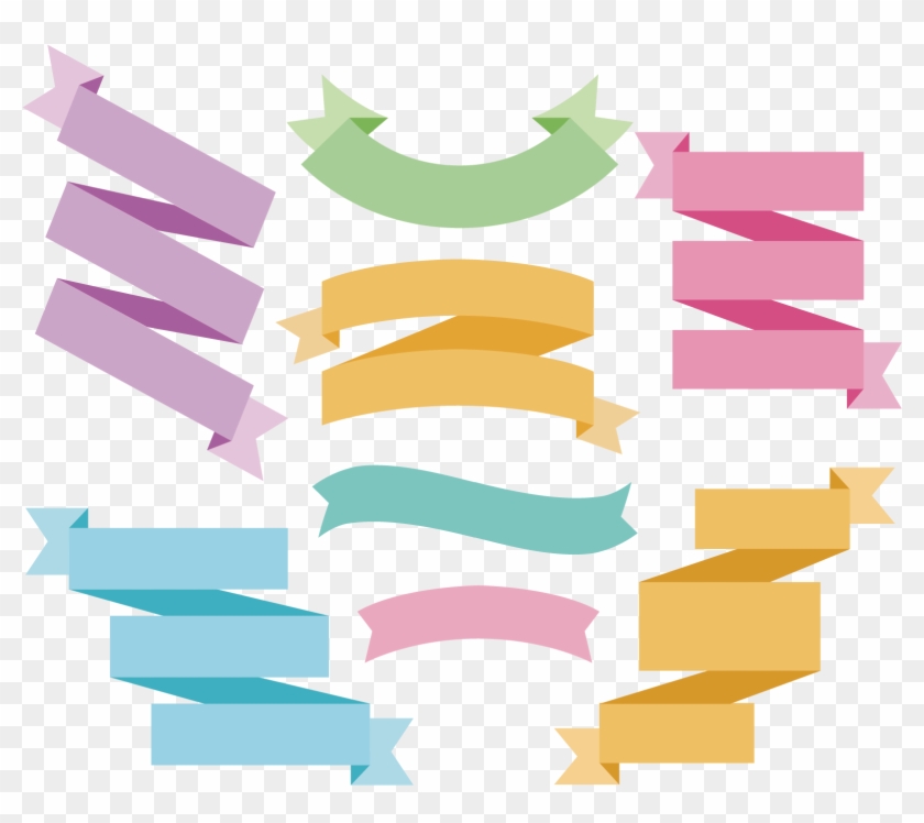 Paper Ribbon Adobe Illustrator Color Ribbon Design - Png Ribbon Design #1131306