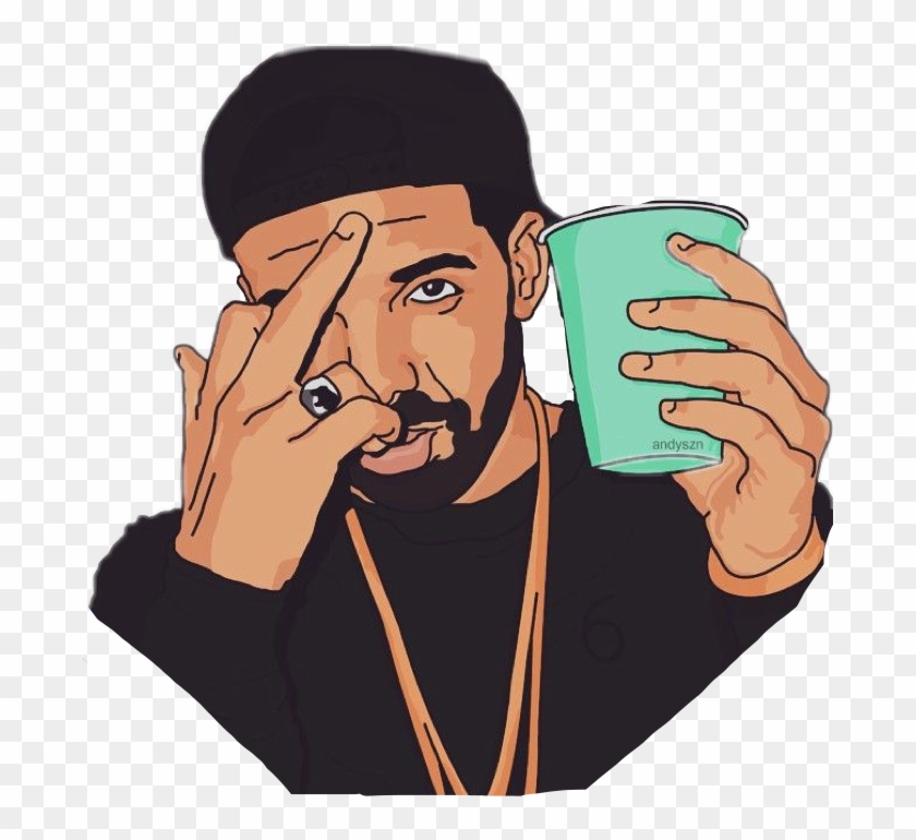 Drake Ovo Middlefinger Trill Illest Credittoartist - Drake Cartoon #1131344