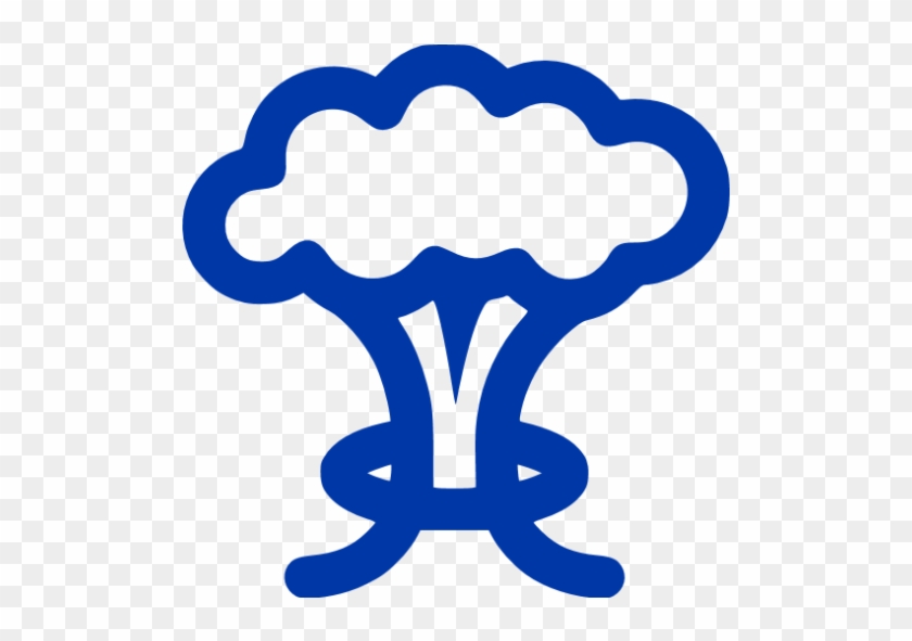Royal Azure Blue Mushroom Cloud Icon - Mushroom Cloud Icon #1131413