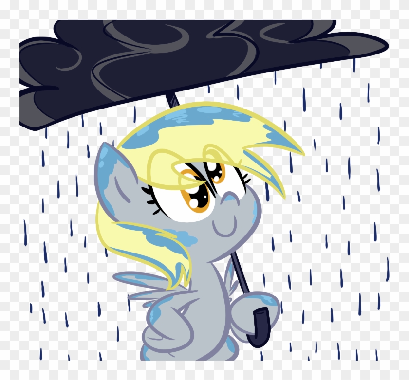 Derpy In The Rain By Tess-27 - Ponies In The Rain Clip Art #1131560