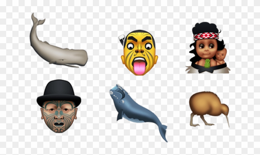 These Icons Include Tiki Pūkana Expressions, Taiaha, - Maori Culture Cartoon #1131770