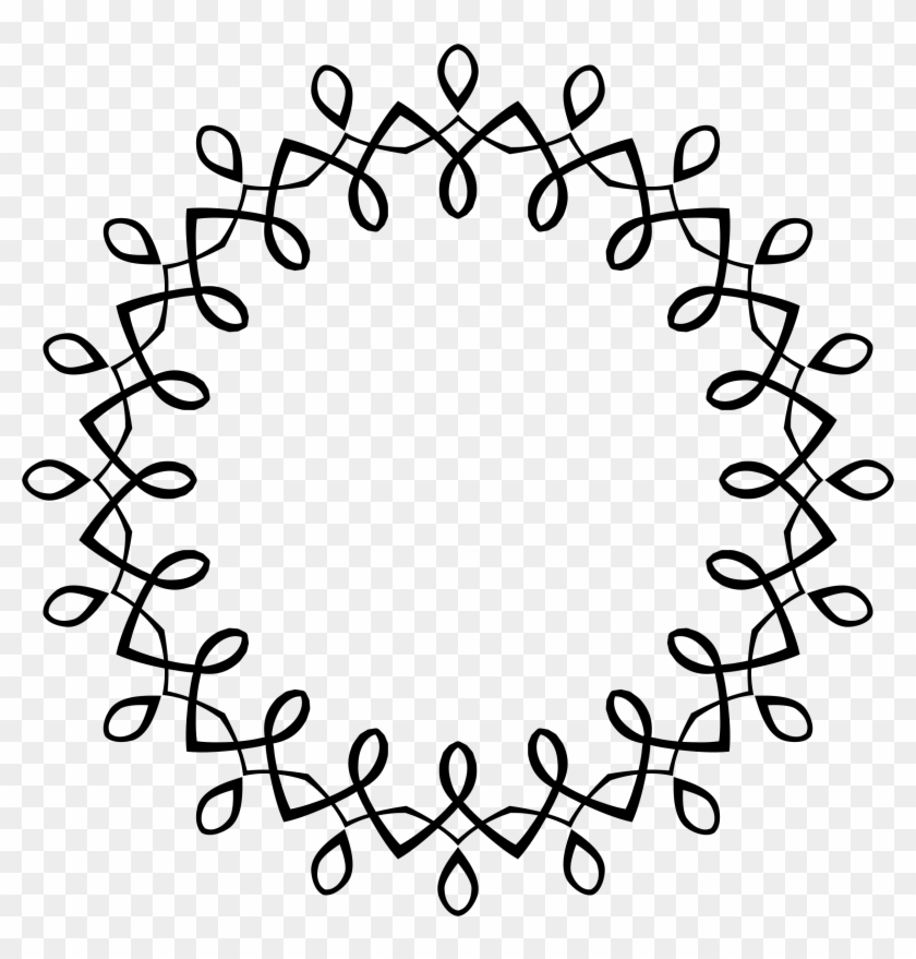 Big Image - Circle Border Clipart Black And White #1131919