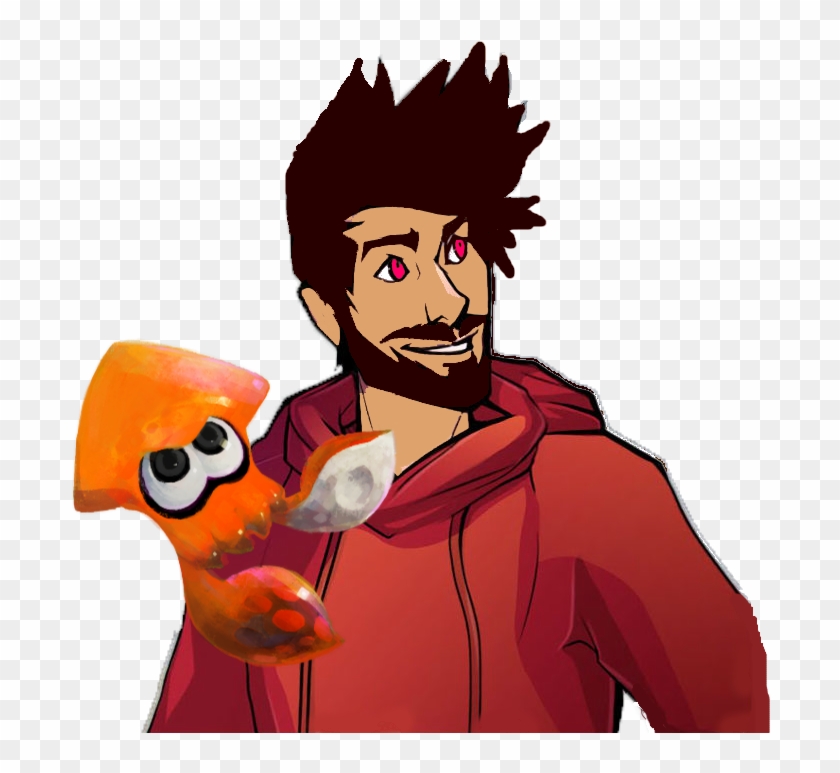 My Bearded Avatar With Splatoon Redesign By Pearlucaio - Cartoon #1131930