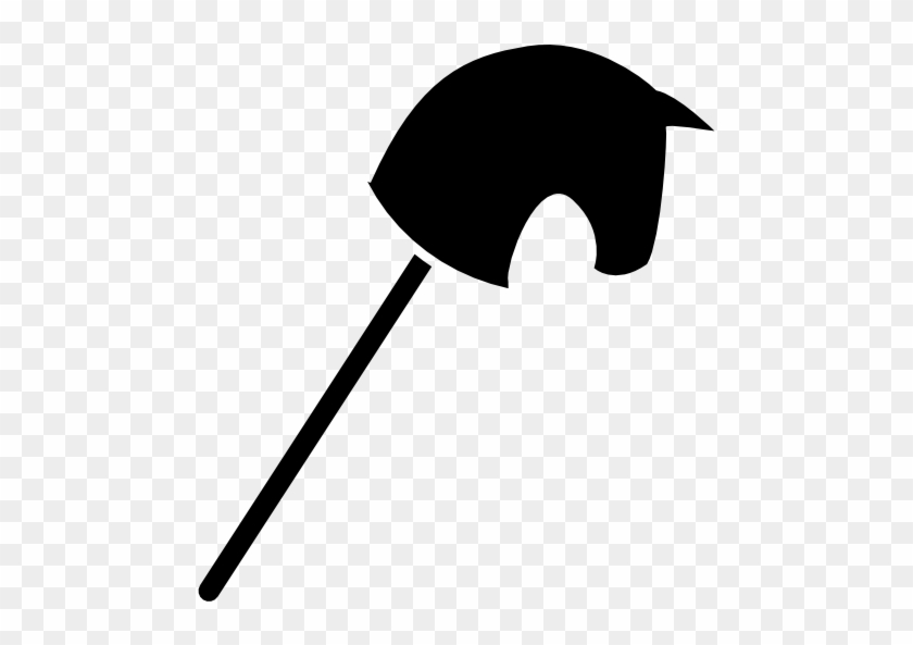 Toy Horse Head On A Stick Black Silhouette Free Icon - Horse Stick Png #1132059