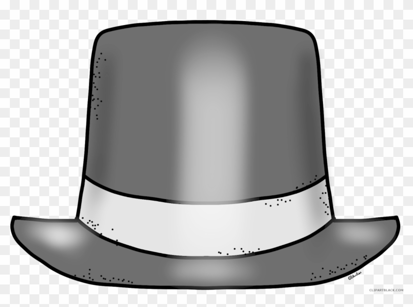 Top Hat Tools Free Black White Clipart Images Clipartblack - Cartoon Fedora #1132101