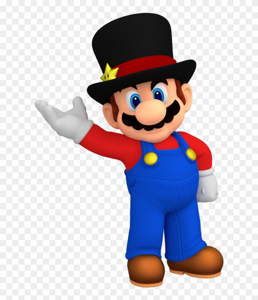 Mario With A Top Hat By Nintega-dario - Mario Top Hat #1132125