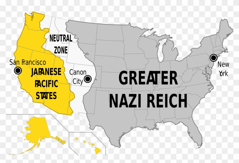 2000px Man High Castle 28tv Series 29 Map Svg The - Man In The High Castle Usa Nazi #1132284