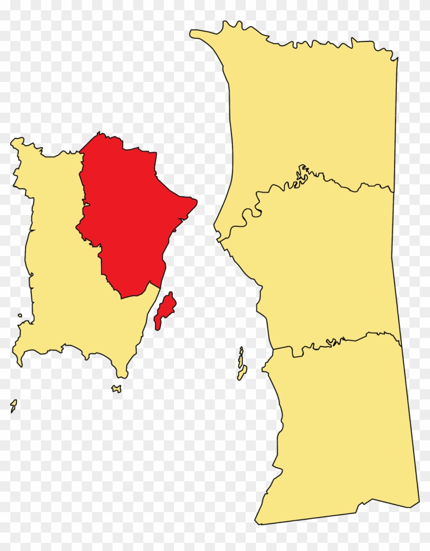 Highlighted Area Of The Map Is North East District - Daerah Timur Laut Pulau Pinang #1132298