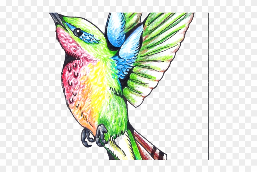 Gothic Tattoos Clipart Hummingbird - Art Design Tattoo Color #1132355