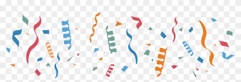 Confetti Ribbons - Happy New Year Ribbon Png #1132396