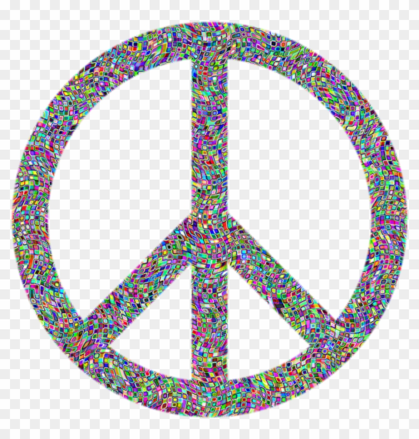 Psychedelic Confetti Peace Sign - Psychedelic Confetti Peace Sign #1132409