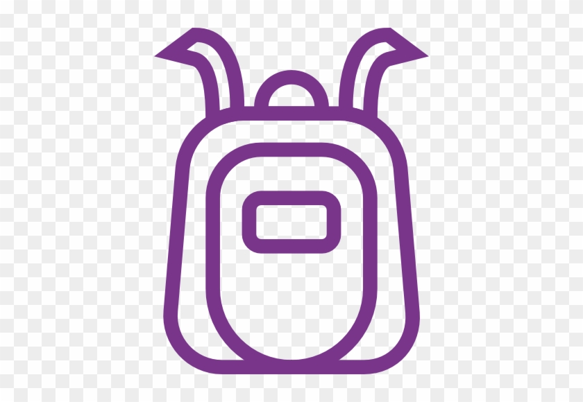 Backpack With Straps Icon Purple - Icon Purple Backpack Png #1132690