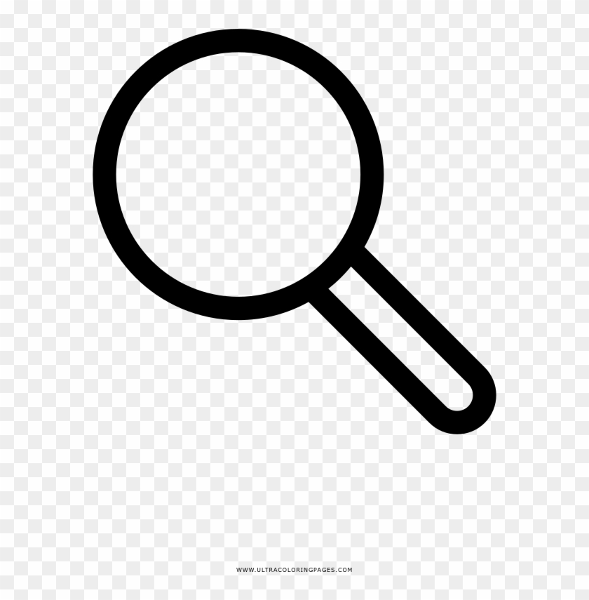 Magnifying Glass Coloring Page - Circle #1132888