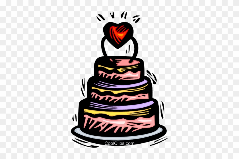 Wedding Cakes Royalty Free Vector Clip Art Illustration - Wedding Cakes Royalty Free Vector Clip Art Illustration #1132901