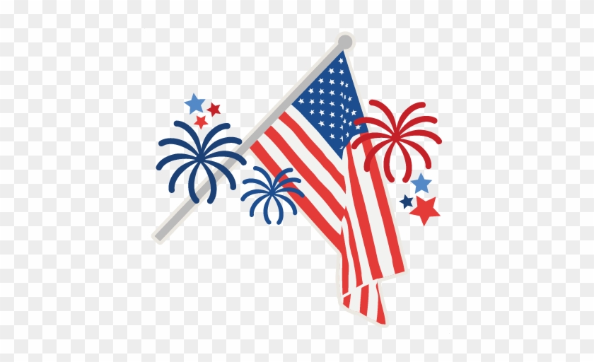 July 4th American Flag Svg Scrapbook Cut File Cute - Scalable Vector Graphics #1133004