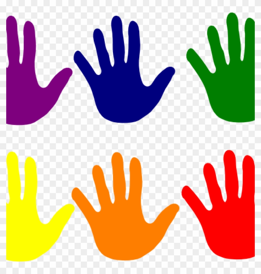 Handprint Clipart Hands Various Colors Clip Art At - Hand Print Clipart #1133007