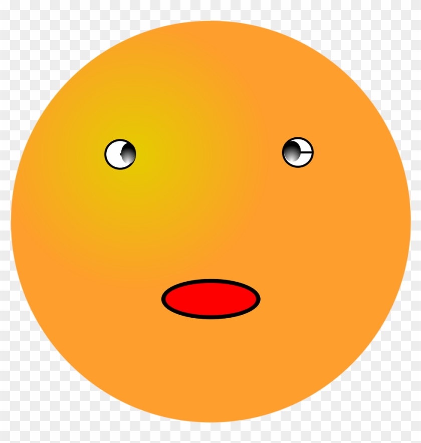 Illustration Of An Orange Smiley Face - Emoticon #1133043