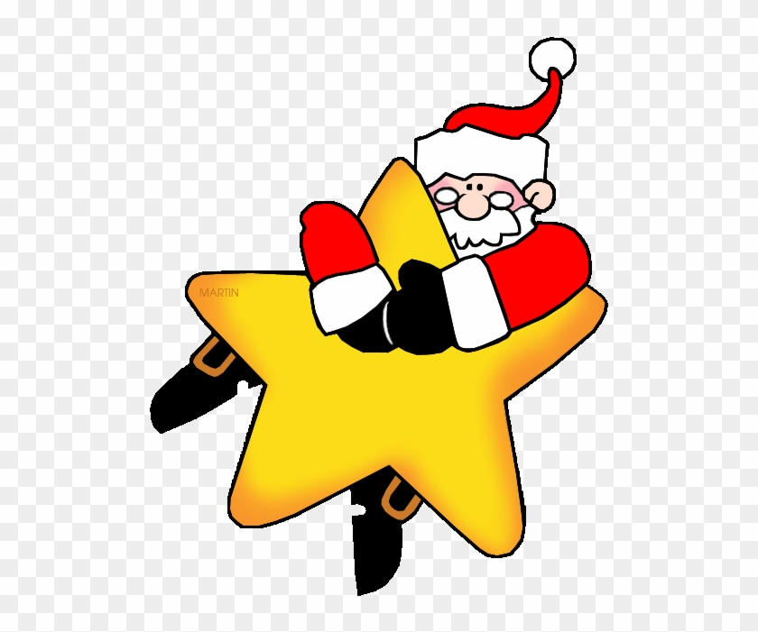 Santa Clipart Star - Christmas Star Clip Art #1133092