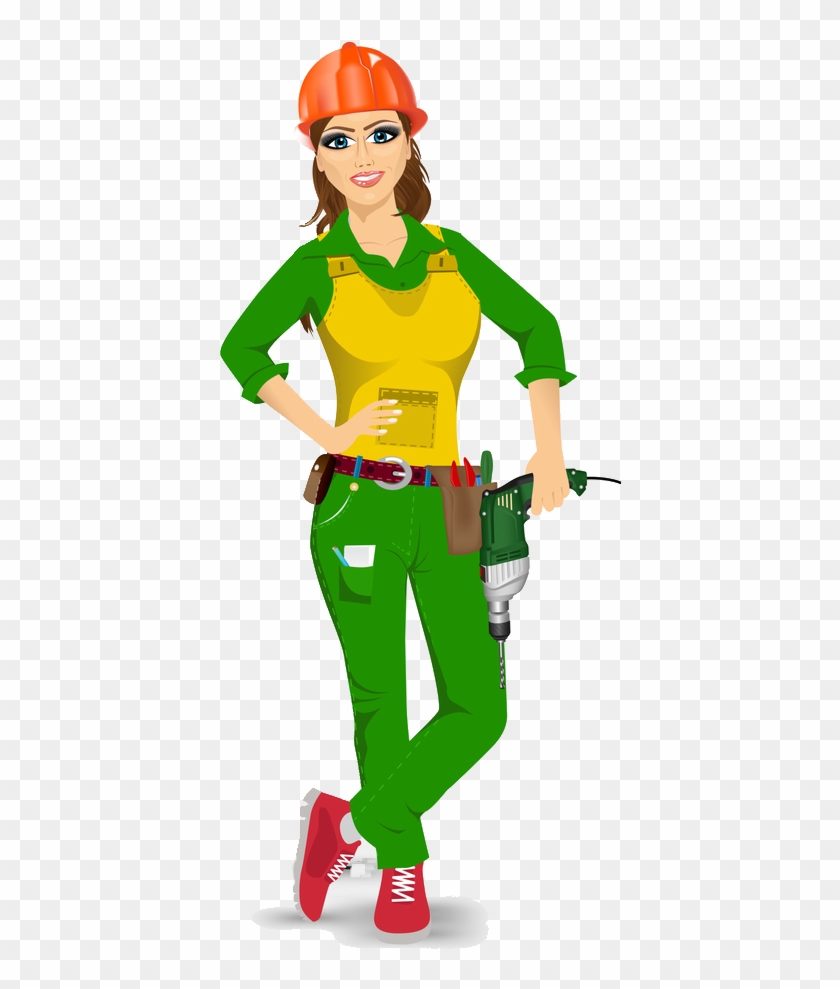 Handyman Special - Bargain Fixer-upper - Clip Art Handywoman #1133248