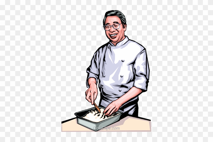 Japanese Chef Royalty Free Vector Clip Art Illustration - Chef Clip Art #1133284