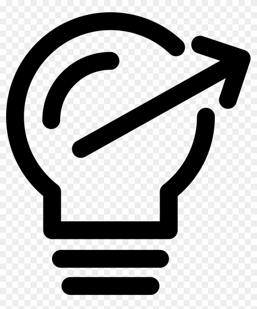 Light Bulb Outline With Thin Arrow To The Right Comments - Incandescent Light Bulb #1133298
