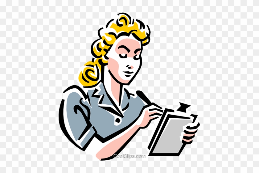 Old-fashioned Secretary Royalty Free Vector Clip Art - Old-fashioned Secretary Royalty Free Vector Clip Art #1133330