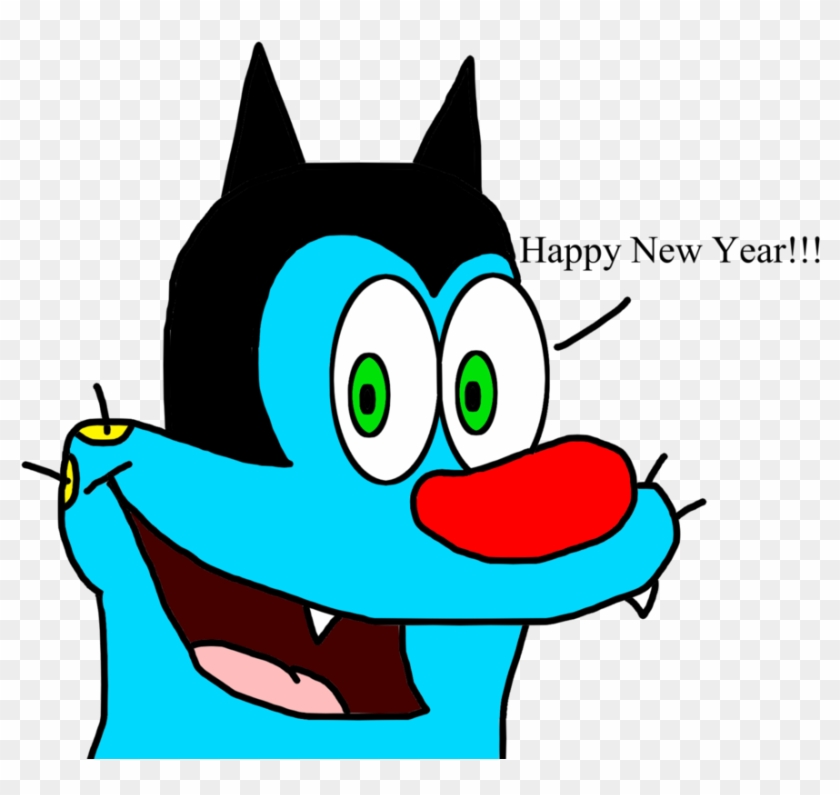 Oggy Wishes Happy New Year By Marcospower1996 - Oggy And The Cockroaches #1133332