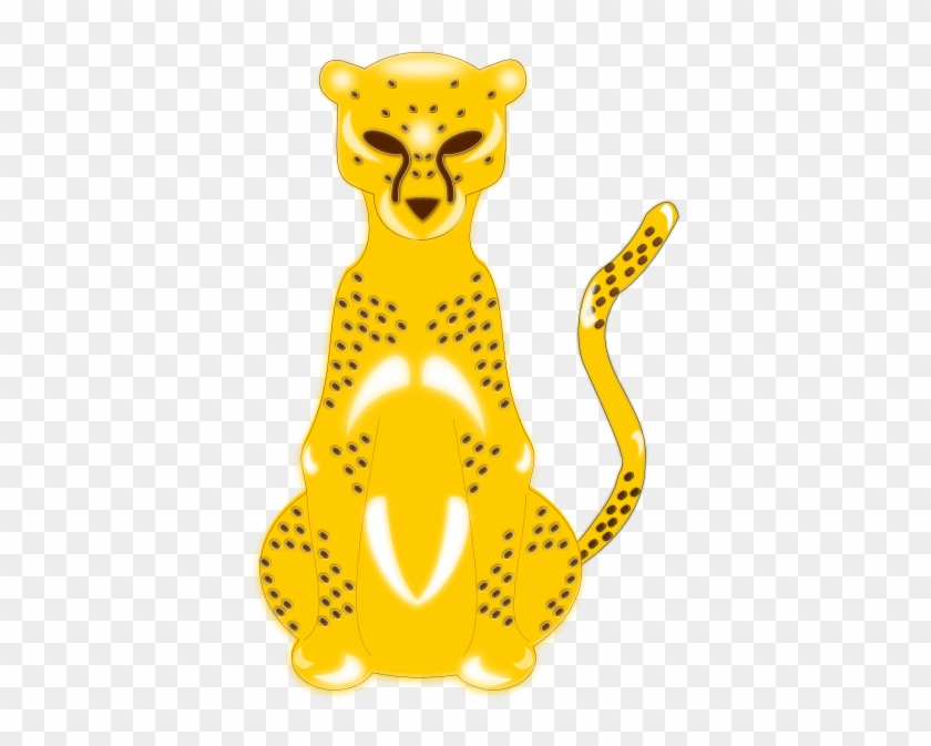 Cheetah Clipart Yellow - Jaguar Art 5'x7'area Rug #1133337