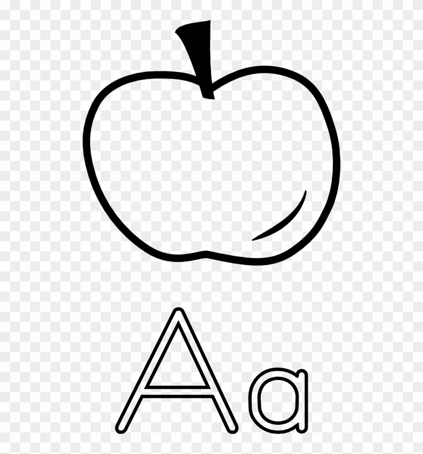 A Is For Apple Clip Art At Clker - Letter A With Apple #1133382