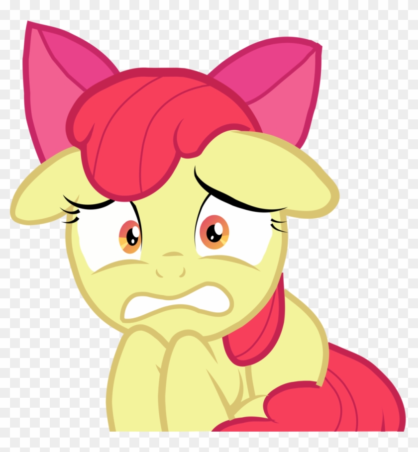 Apple Bloom Worried Vector By Pexxastar Apple Bloom - My Little Pony Friendship Is Magic Scary #1133387