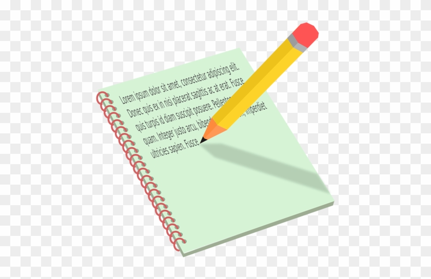 Notebook And Pencil - Notebook Pen Png Icon #1133430