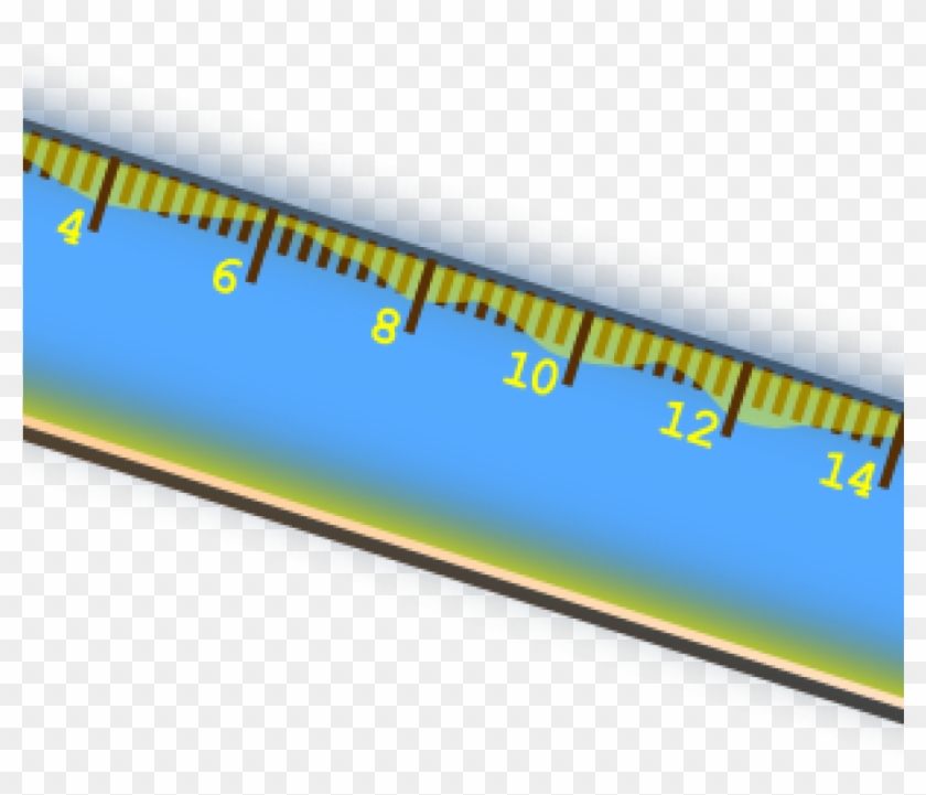 Ruler Clipart Blue And Yellow Ruler Clip Art At Clker - Ruler #1133461