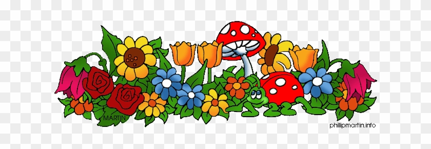 Traditional Kids In Flower Garden Clip Art Think Spring - March Flower Clip Art #1133602