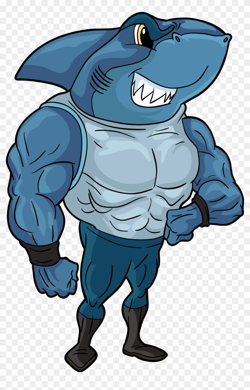 Cartoon Shark - Shark With Legs And Arms #1133694