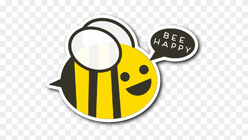 Bee Happy Sticker - Cartoon Bee Png #1133722