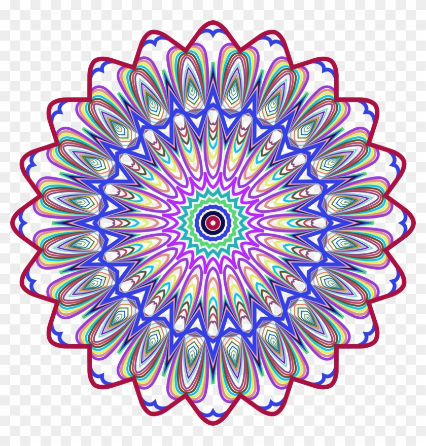 Clipart Prismatic Mandala Line Art Design - Art Design #1133758