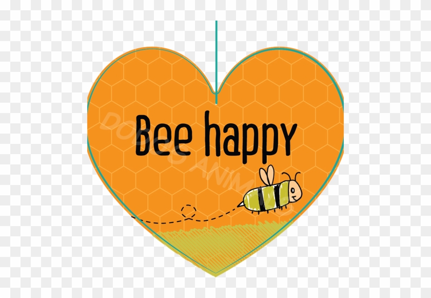 Bee Happy תליון לב - Illustration #1133773