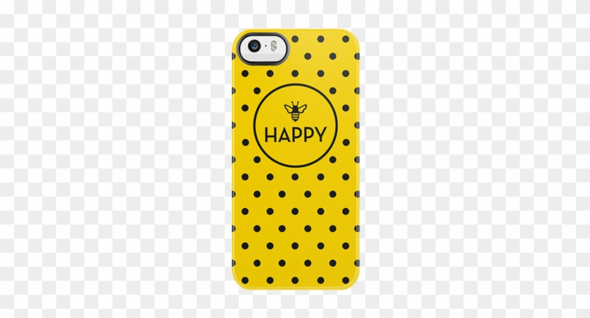 Bee Happy Dots Black Bezel Deflector - Polka Dot #1133779