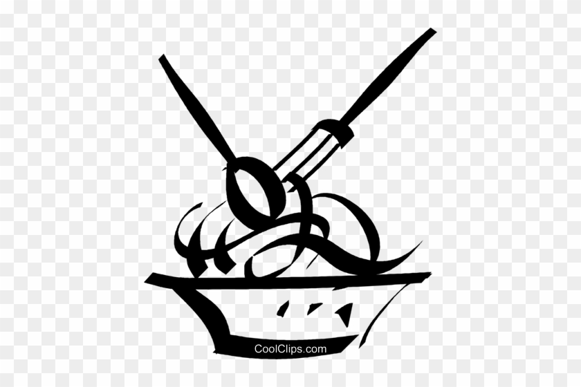Bowl Of Spaghetti Royalty Free Vector Clip Art Illustration - Vector #1133891