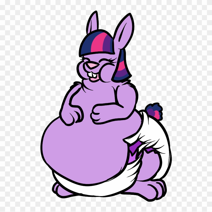 Fat Bunny Twilight By Hodgepodgedl - Fat Twilight Sparkle In Diapers #1133937