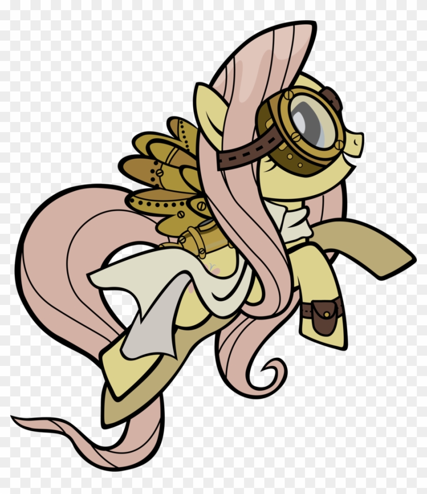 Steampunk Fluttershy By Mowza2k2 Steampunk Fluttershy - Алиса В Стране Кошмаров Арты Пони #1134186