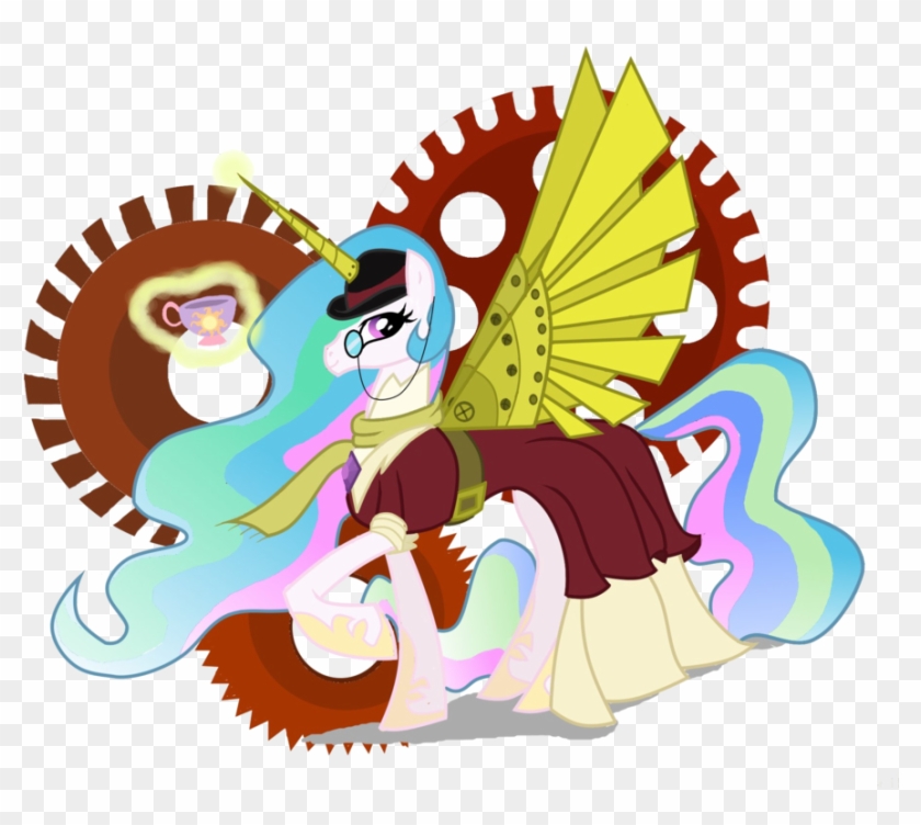 Steam Punk Celestia By Strixmoonwing - Steam Punk My Little Pony #1134241