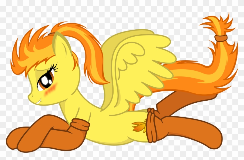 Ponytail, Simple Background, Socks, Solo, Spitfire, - Cartoon #1134362