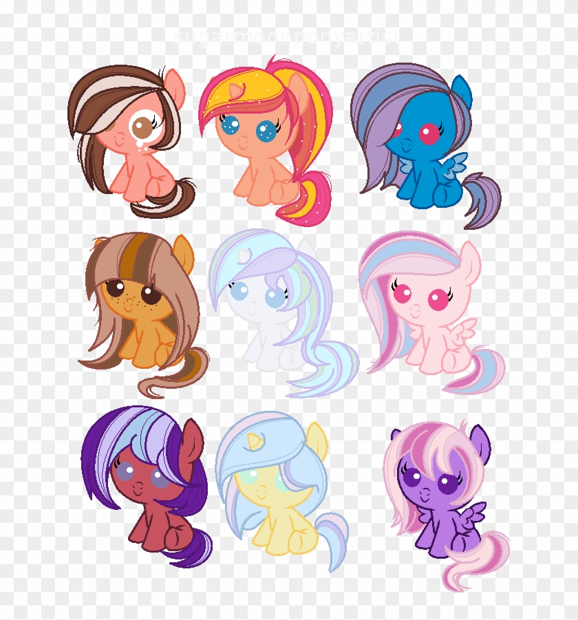 Adoptables Fillies Closed By Sugarmoonponyartist - My Little Pony Baby Adoptables #1134394