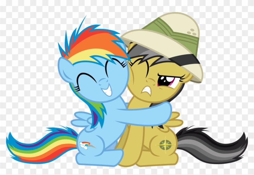 Filly Rainbow Dash Hugging Filly Daring Do By Jeatz-axl - My Little Pony Daring Do And Rainbow Dash #1134406