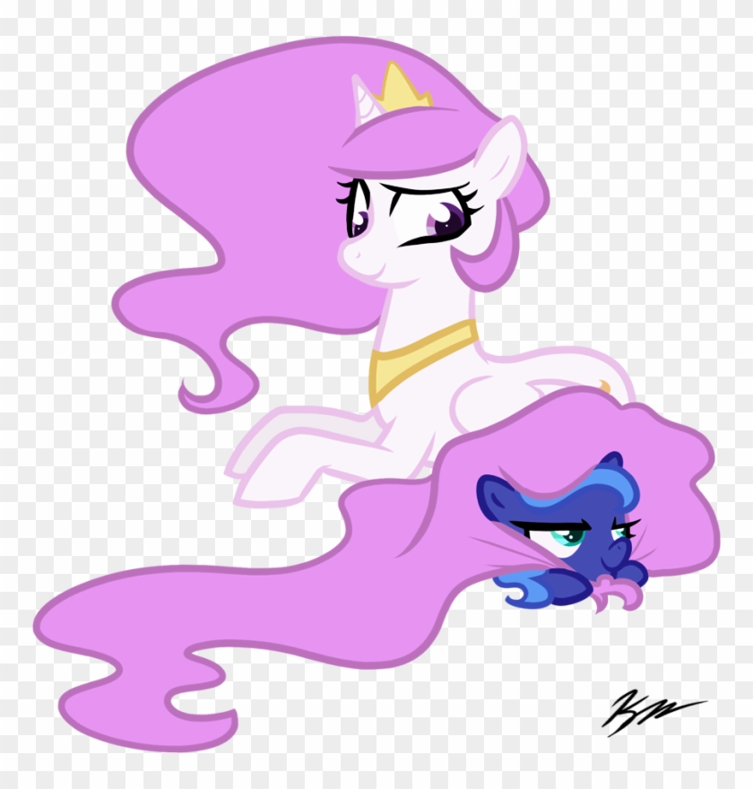 Pink Haired Filly Celestia And Filly Luna-vb456 - Mlp Luna And Celestia Filly #1134424