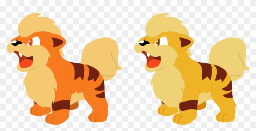 Growlithe Normal And Shiny By Sloth-power - Cartoon #1134599