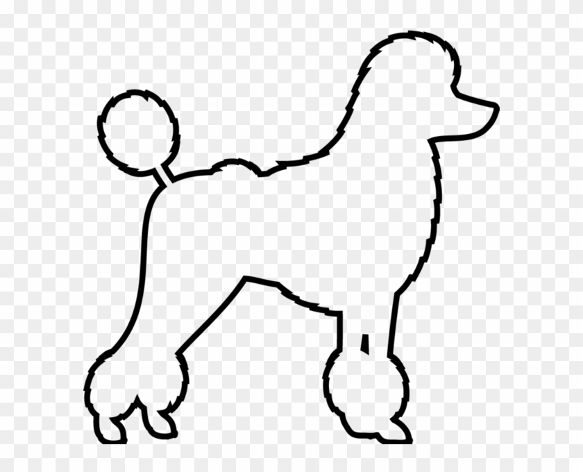 Poodle Rubber Stamp - Dog Rubber Stamp Outline #1134626