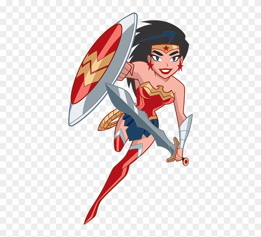 Wonder Woman Clipart Jla - Justice League Action Art Style.